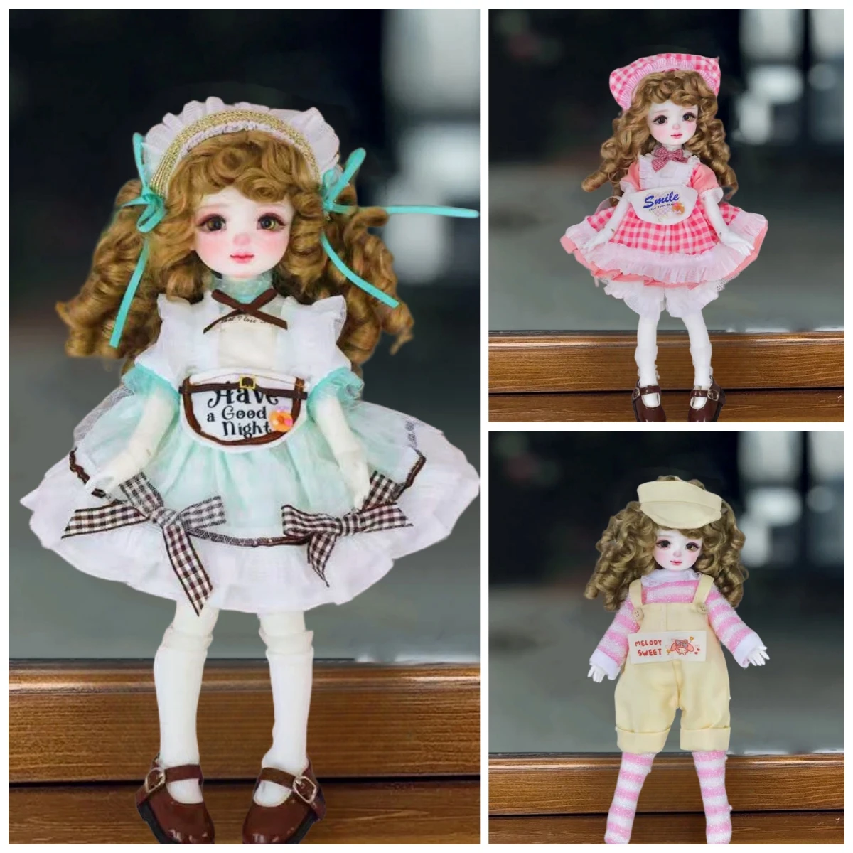 30cm Girl Doll Clothes 1/6 BJD Doll Cute Skirt Set Joint Mobile Dolls Replacement Dress Doll Accessories