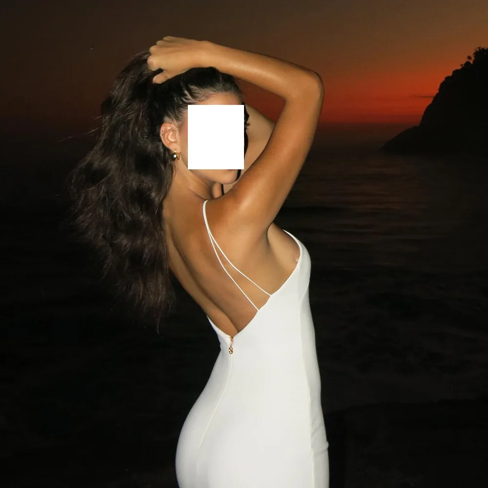 Disesuaikan Modern Backless Halter ritsleting kembali gaun malam mode Jersey tanpa lengan foto warna lipatan Vestido De Festa