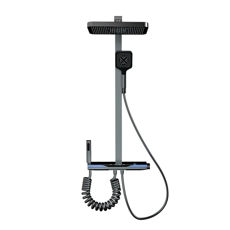 

Full Brass Home Shower Set Hotel Bathroom Shower Head Atmosphere Light Shower Set Full Set Tap