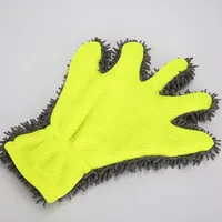 Five - finger Car WashCar Wash Glove Double-Faced Coral Fleece Auto Cleaning Mitt Gloves Car Window Door Glass Paint   Products