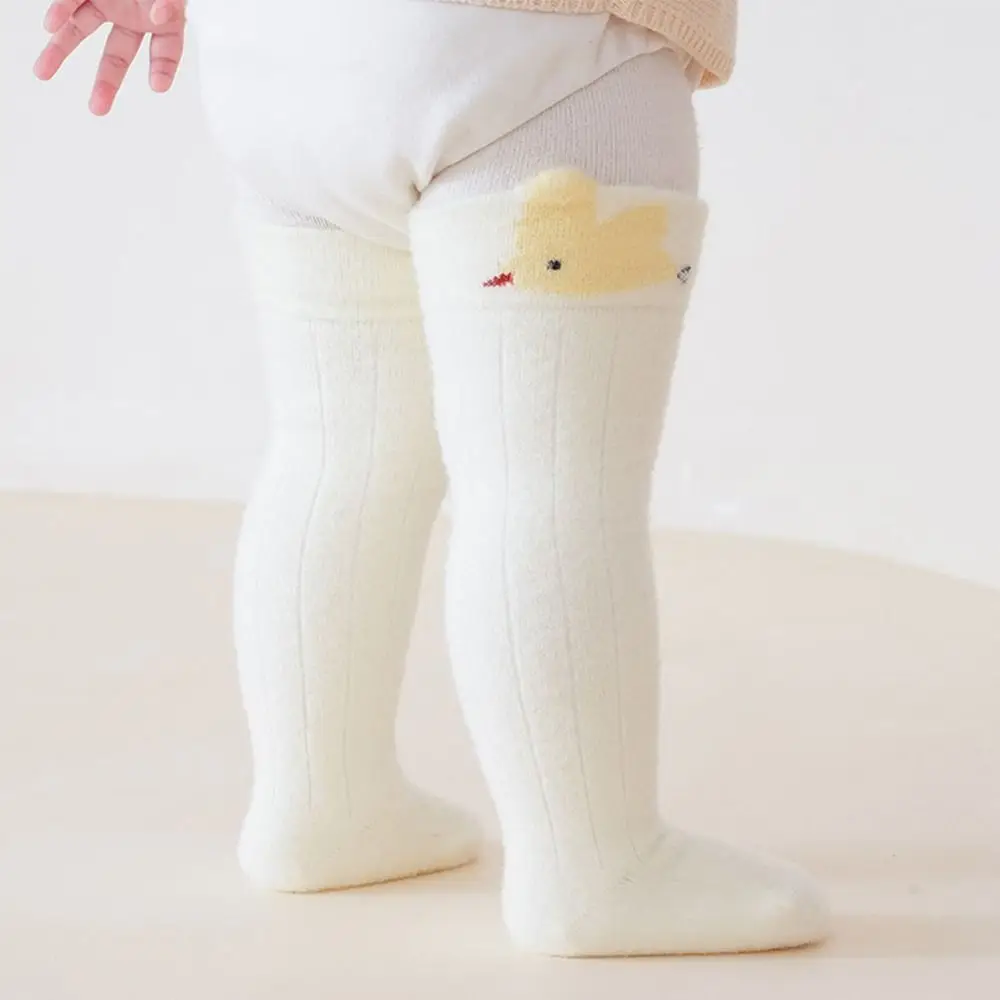 New Warm Knee High Socks Soft Thicken Newborn Long Socks Elastic Cartoon Toddler Socks for 0-3 Years Old
