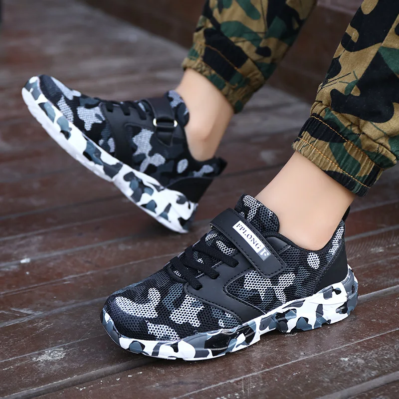 Brand Summer Children Camouflage Sneakers Kids Sports Tennis Shoes Breathable Mesh Boys Girls Running Shoes Outdoor Casual Shoes