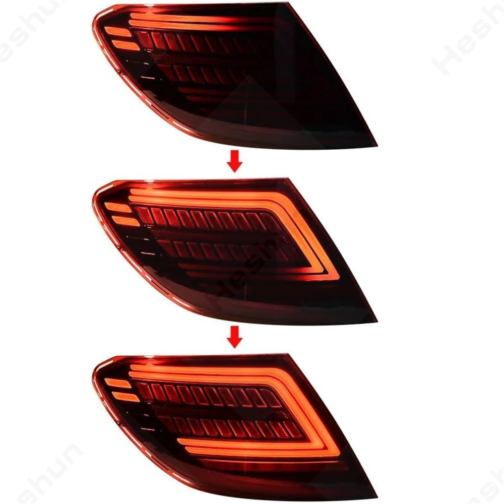 For 2007-2014 Mercedes W204 C180 C200 C63 C250 C280 C300 AMG Tail light Pair Brake Running Taillights Turn Signal Reverse Lamp