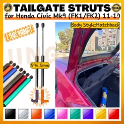 Qty(2) Trunk Struts for Honda Civic Mk9 (FK1/FK2) Hatchback 2011-2017 596.5MM Rear Tailgate Boot Lift Support Gas Spring Shock