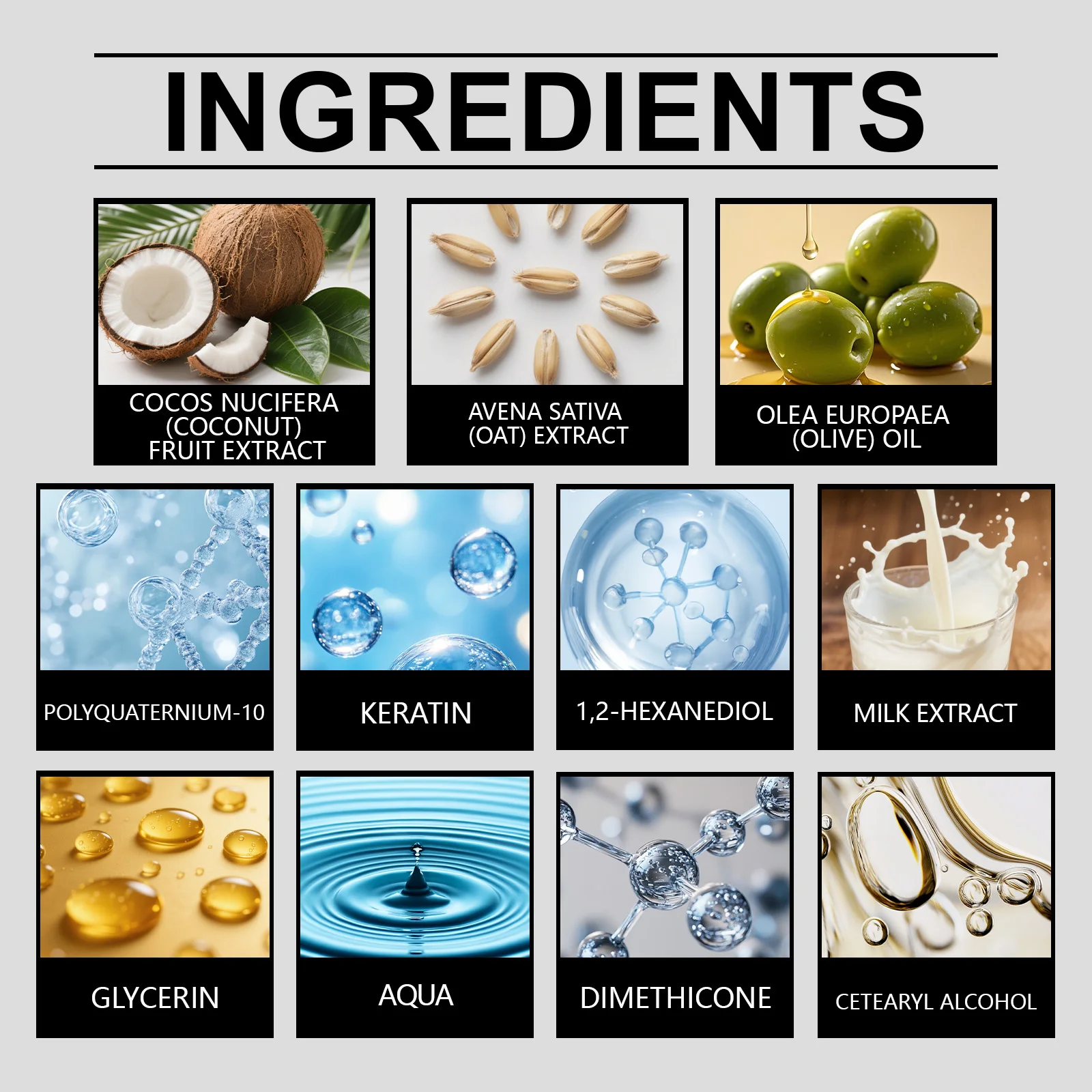 رذاذ الحليب في الشعر بخلاصة الشوفان وزيت الزيتون للترطيب اللامع والحماية من الحرارة خفيف الوزن وفك تشابك الضباب بدون شطف #6