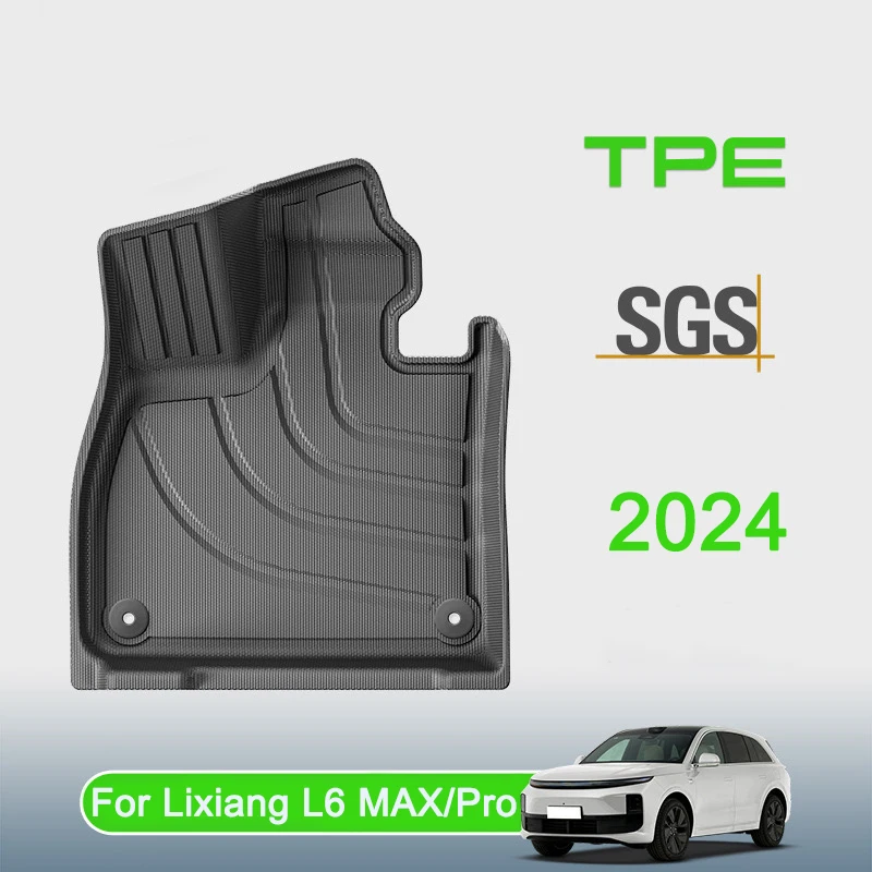 

for Lixiang L6 MAX Pro 2024 Car Floor Mats TPE Car Carpet Black Floor Liners Orange Waterproof Non-slip Foot Pad