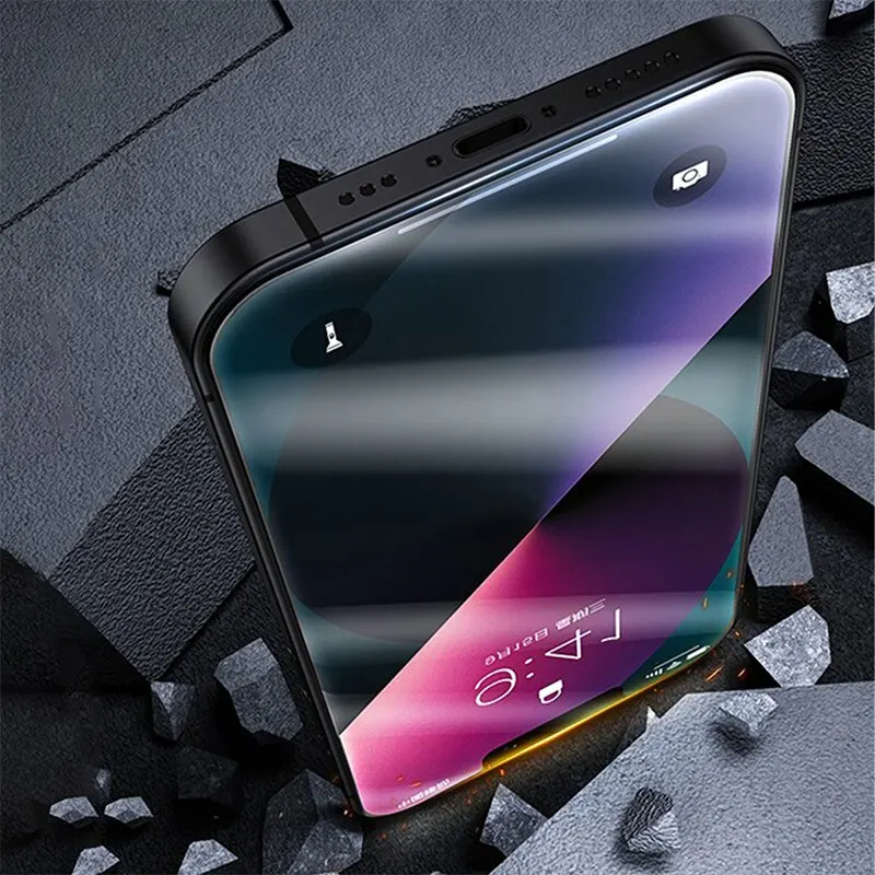4 Piezas Protector de Pantalla de Privacidad para iPhone 14 Pro Max 16 Pro Vidrio Anti-Espía para iPhone 13 15 12 11 Pro Max 13 Mini Vidrio Templado 4