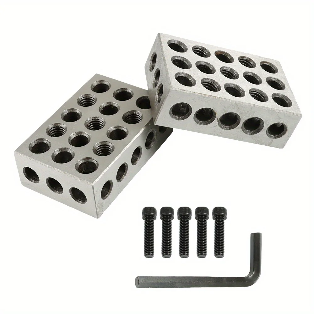 

Набор сверхточных параллельных блоков 123, блоки для сопряжения 1 x 2 x 3 с шестигранным ключом и винтами, 23 отверстия, 0,0001 дюйма. Легированная сталь