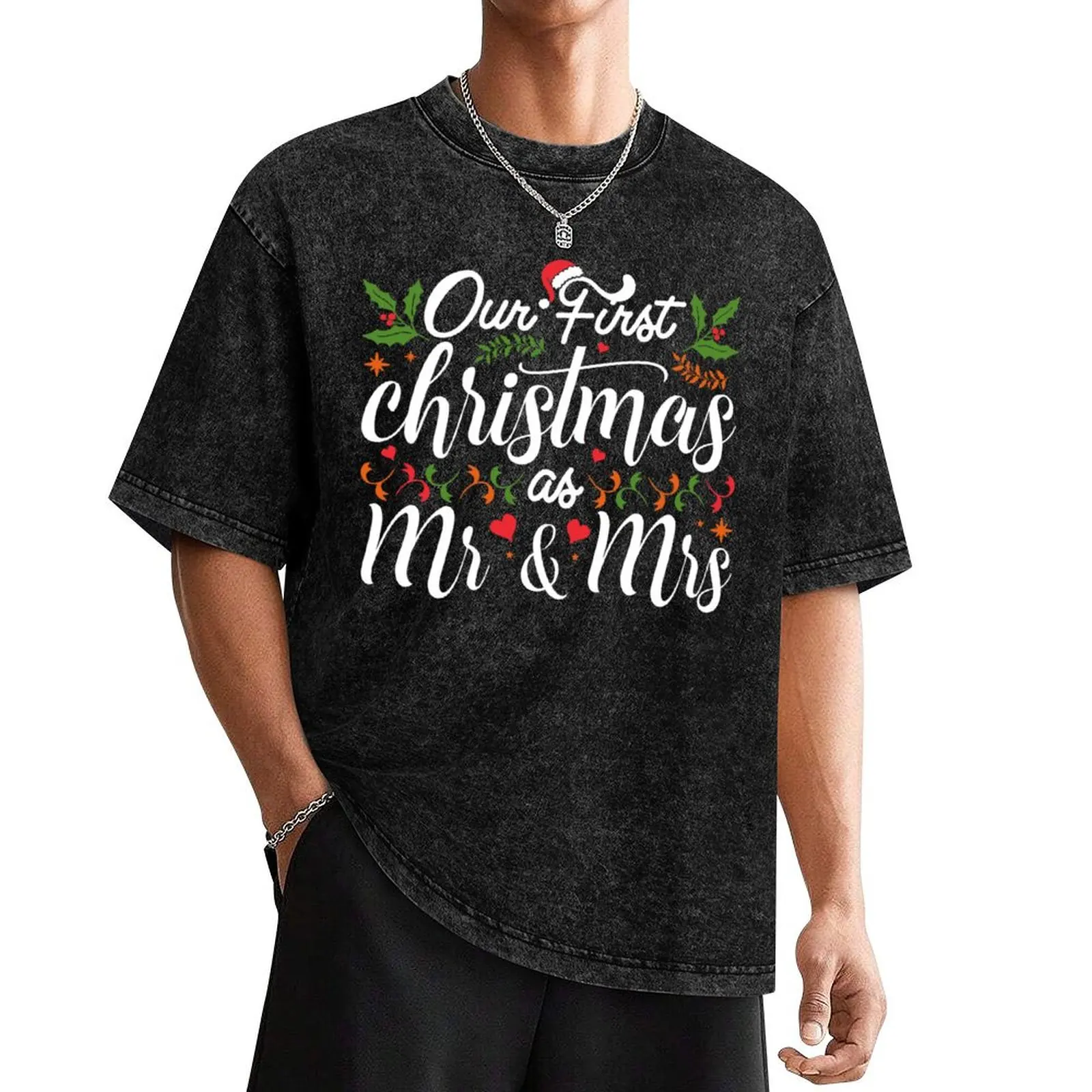 

Our First Christmas As Mr And Mrs T-Shirt customizeds summer top mens t shirts