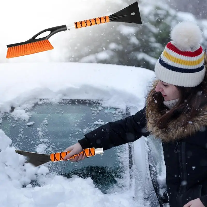 For Refer To Description  Snow Brush For Cars Aluminum Ice Scrapers Detachable Windshield Snow Brush No-Scratch Heavy Duty Car