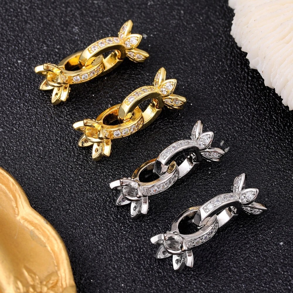 Juya DIY Nature Stones Jewelry Making Components Handmade Connector Fasteners Buckle Closure Locks Beads Pearls Clasps Supplies