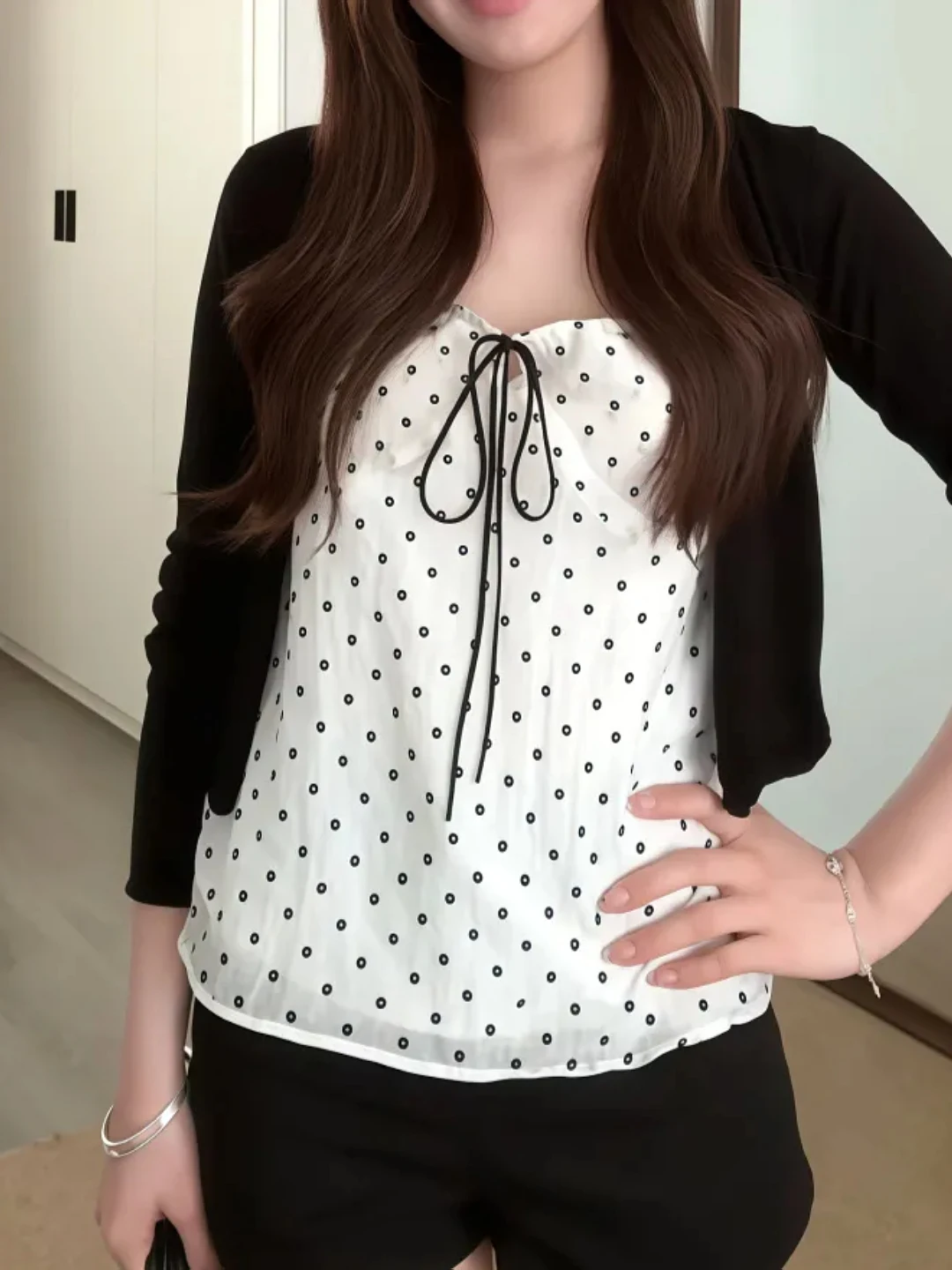 

plus Size Women's Knot Strap Vest Top Summer New Style Layering Beautiful Two-Piece Set Casual Commute Loose Fit
