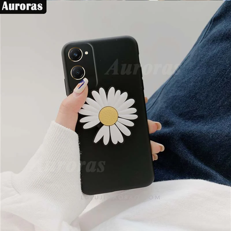 Auroras For VIVO Y18S Y03 Y38 5G Case Chrysanthemum Ring Ultra-Thin Silicone Soft Shell For VIVO V18E Back Cover