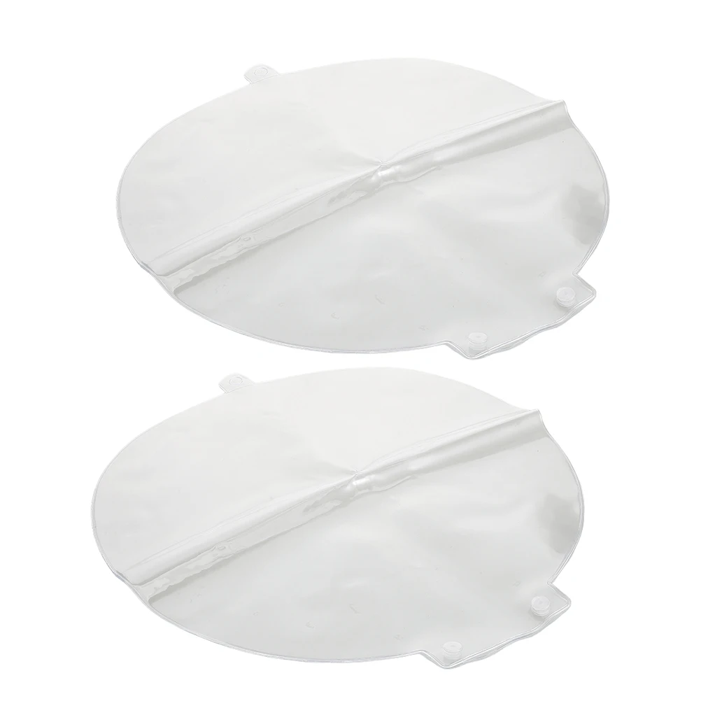 

2pcs Cover Transparent Pvc Portable Hand Storage Bag For Weddings Performances Events Outdoor Folding Fan Pouch Round Foldable
