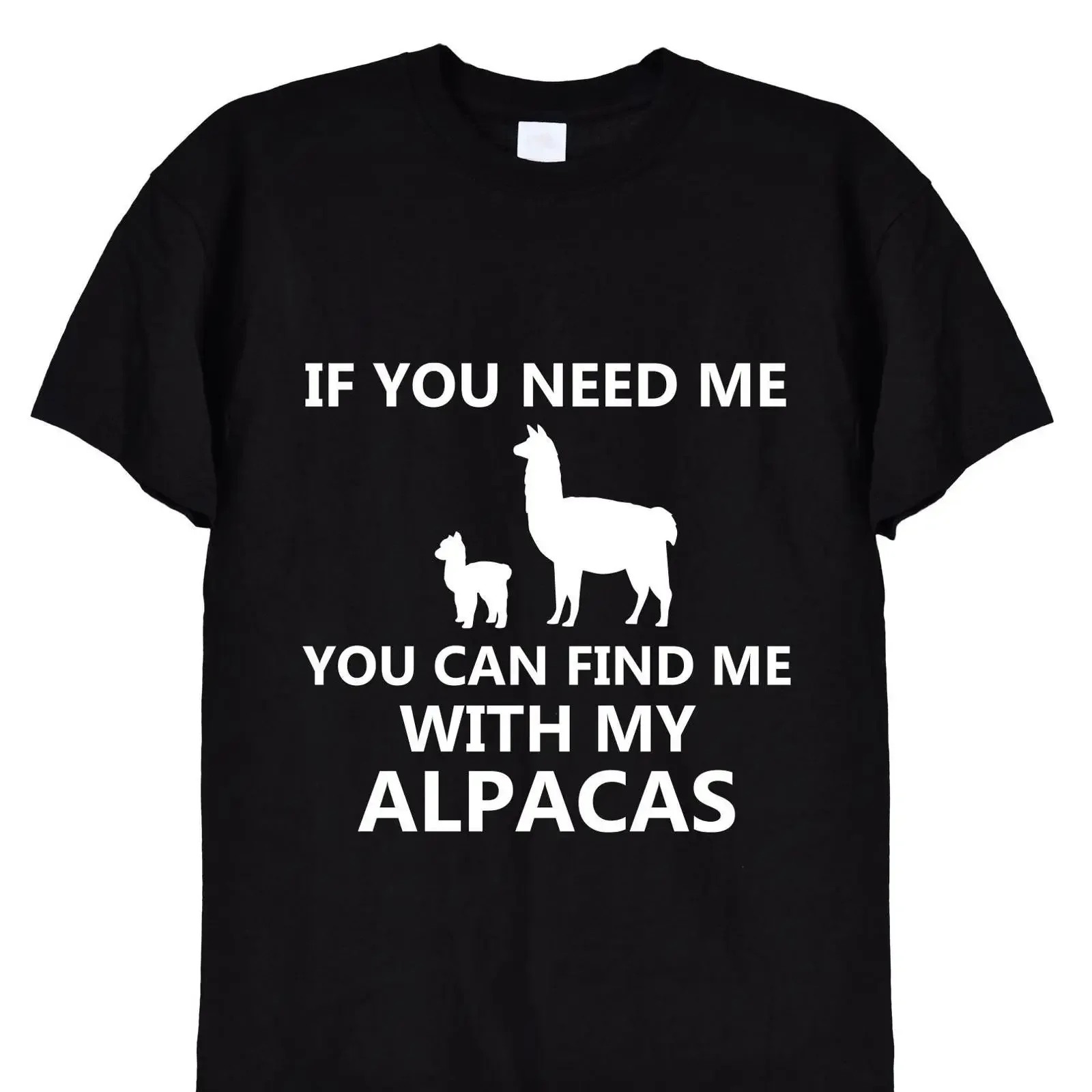 Funny If You Need Me Find With My Alpacas T Shirt Llama Alpaca Farmer Breeder Birthday Casual Top vintage Washed graphic