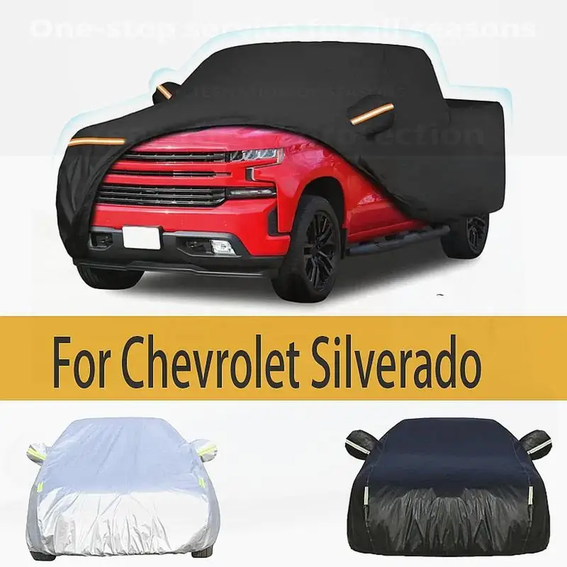 

For for Chevrolet Silverado 1500 Crew Cab 2023 Waterproof All Weather Truck Cover Protection for Vehicles Trucks Car Covers