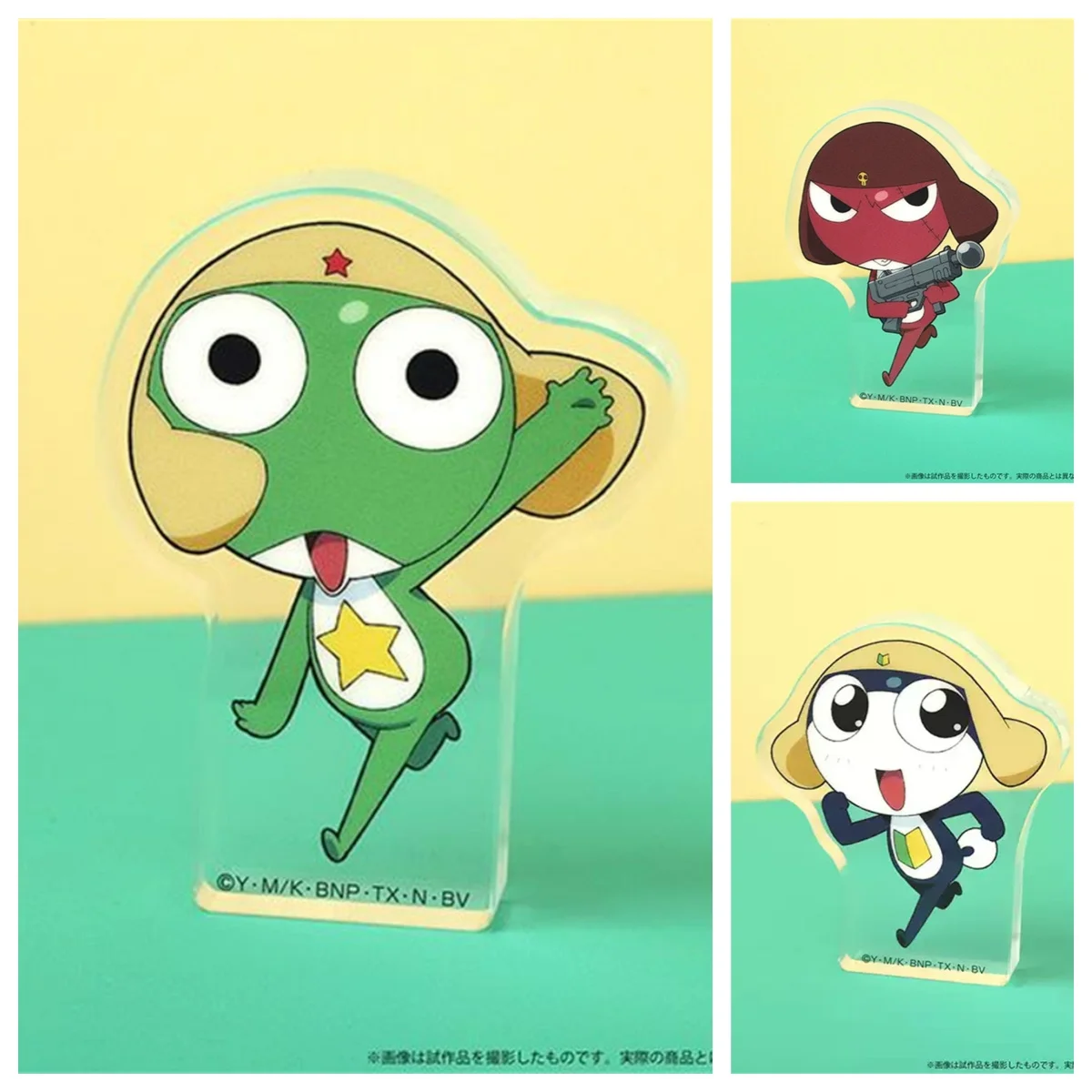 Anime Keroro Gunsou Frog 10cm stand Acrylic Model Cosplay Charm Characters Ornament Accessories Goods Collection Gifts