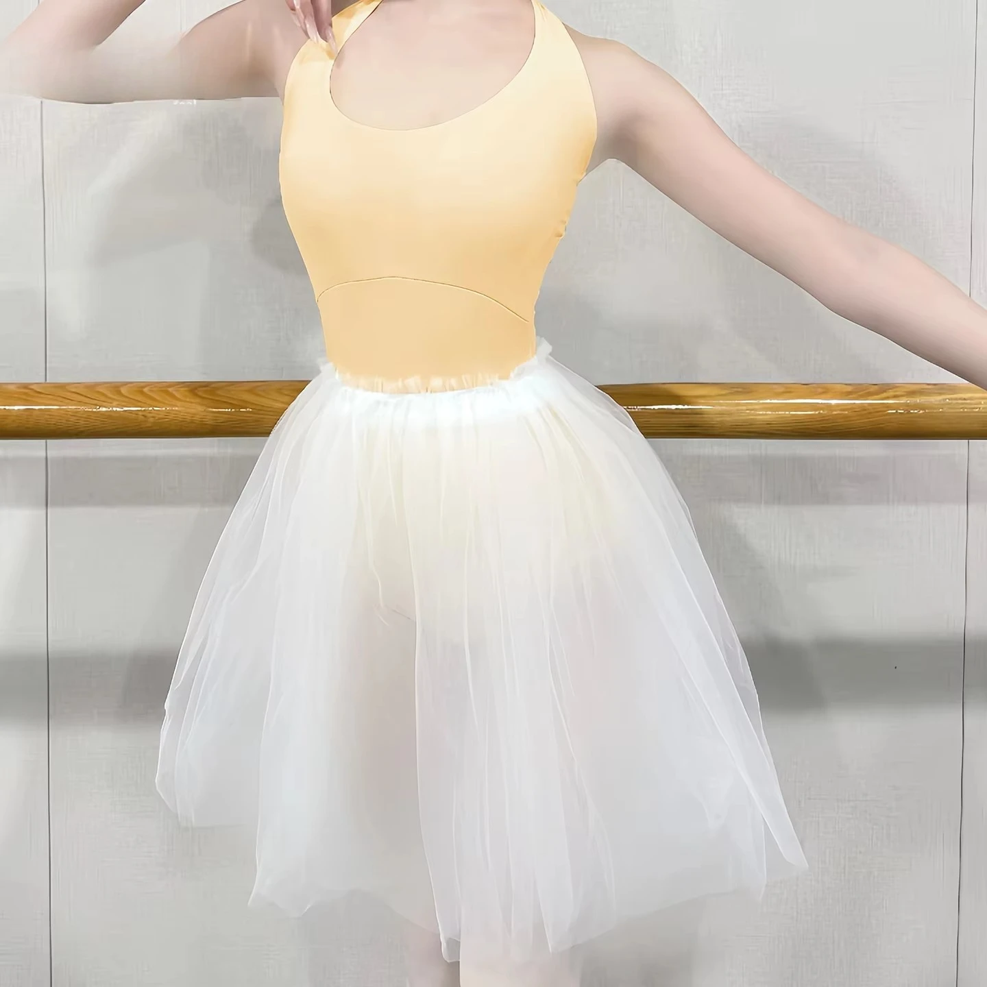 Women Ballet Jumpsuit Neck Hanging High-End Style Professional Adult Feminine Slimming Dance Yoga Practice Suit