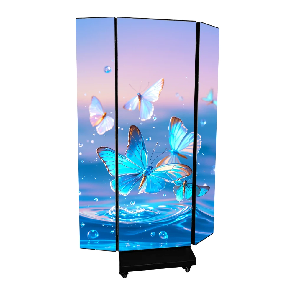 High Brightness LED Poster 1000nits Indoor LED Display P2 P2.5 P3 Aluminum Die-casting Cabinet  HD Shop Window LED Screen