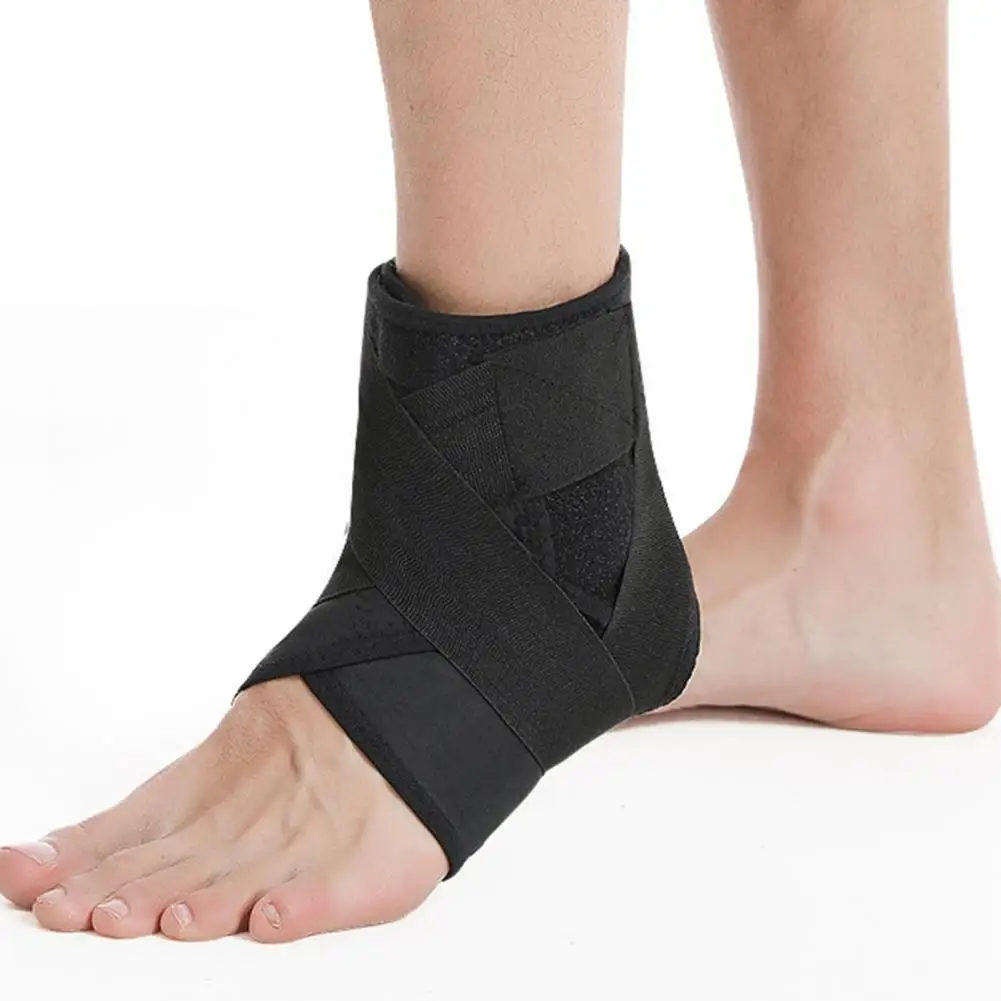 Sports Ankle Brace Adjustable Compression Ankle Sleeve with Fastener Tape for Support Comfort High-elastic Breathable for Pain