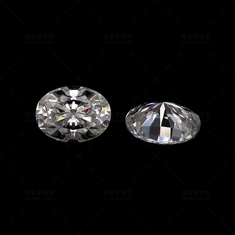 Diamond-tested Moissanite Oval Cut D Color VVS1 Quality Moissanite Source Direct Factory Delivery In 72 Hours