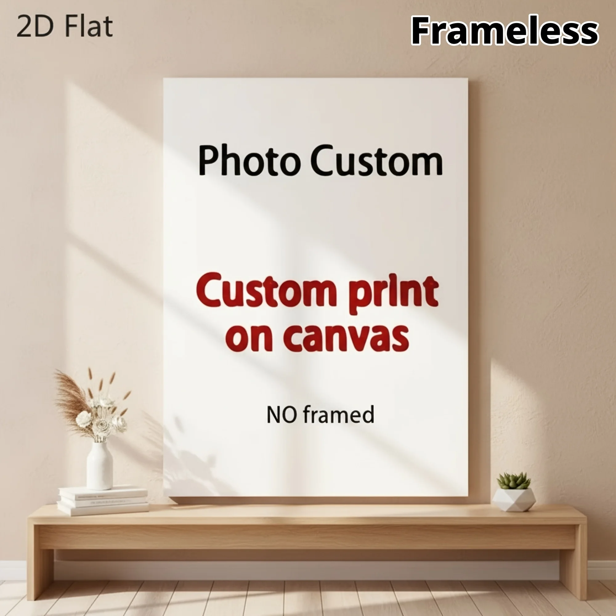 Custom Photo Canvas Painting, Personalized Your Own Picture Print on Canvas, Customized Upload Image Wall Art, Unframed