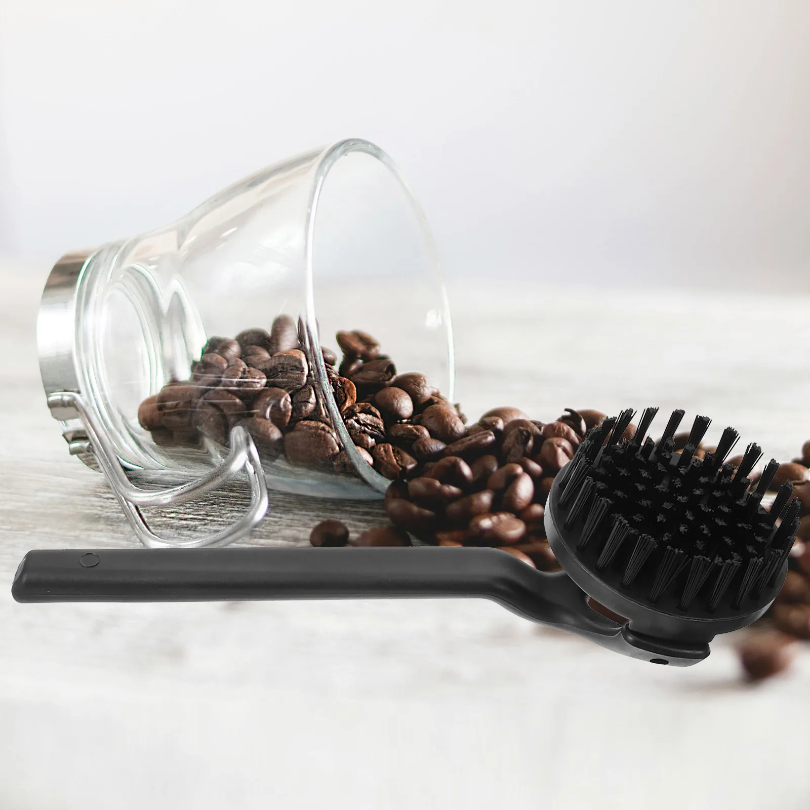 

Espresso Machine Cleaning Brush Coffee Maker Cleaner 58mm Nylon Bristles Black Tool Material Versatile Use Coffee