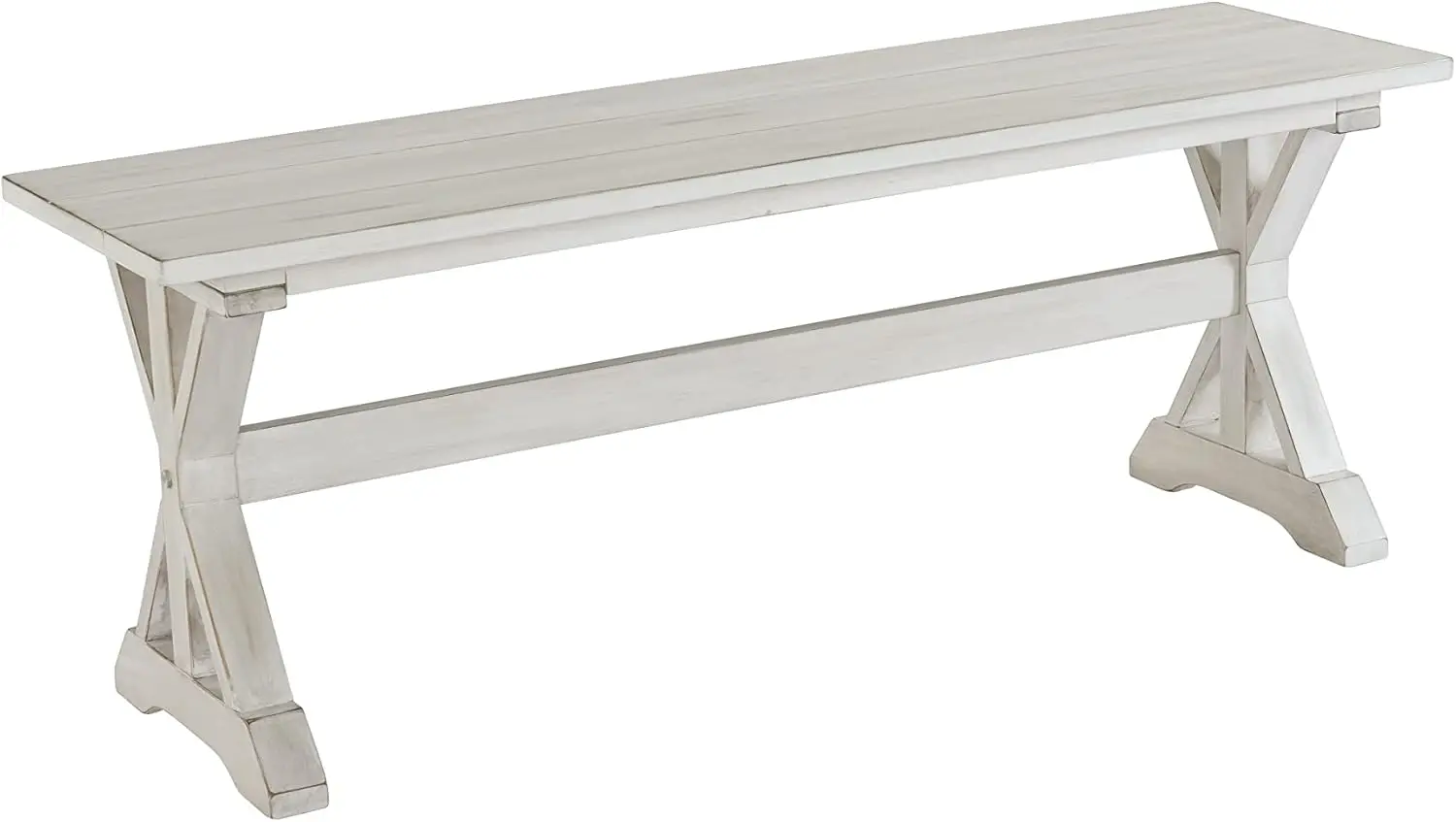 مقعد غرفة الطعام بدون ظهر من جيمستاون، أبيض عتيق #1