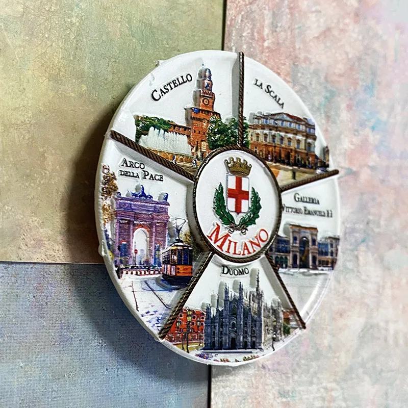 Milan Duomo Scala Opera House Souvenirs 3D stereo Refrigerator Magnets Collection of arts and crafts Home decoration supplies