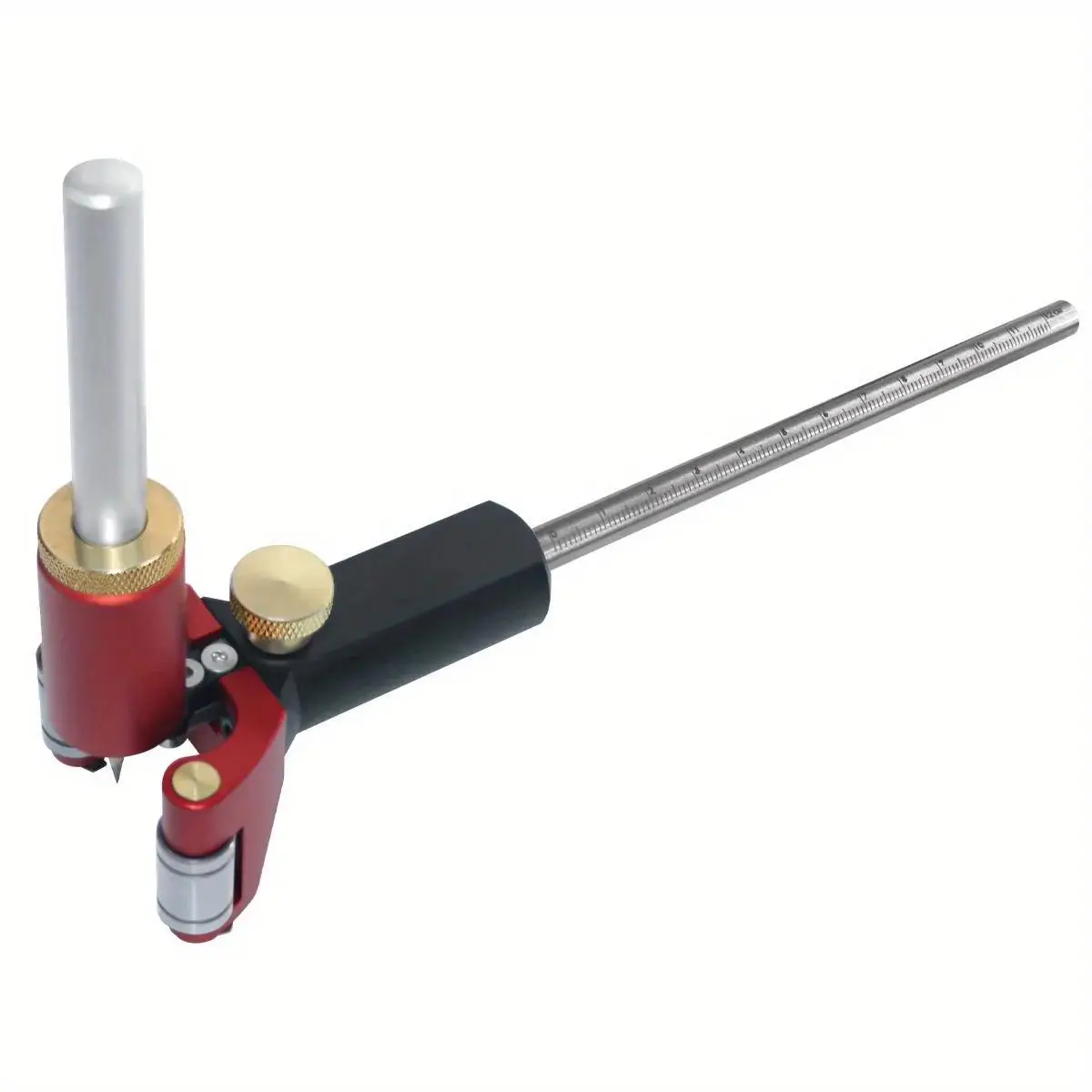 Adjustable Linear / Arc Dual-purpose Wheel Marking Scriber - Aluminum Wood Scriber Parallel Scribing Ruler Sliding Marking Gauge