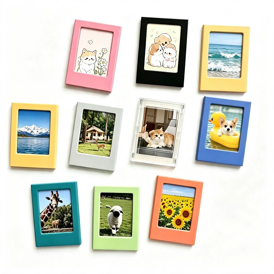 Custom Resin Photo Frame Fridge Magnet 3D Magnetic Sticker Mini Decorative Accent for Kitchen &