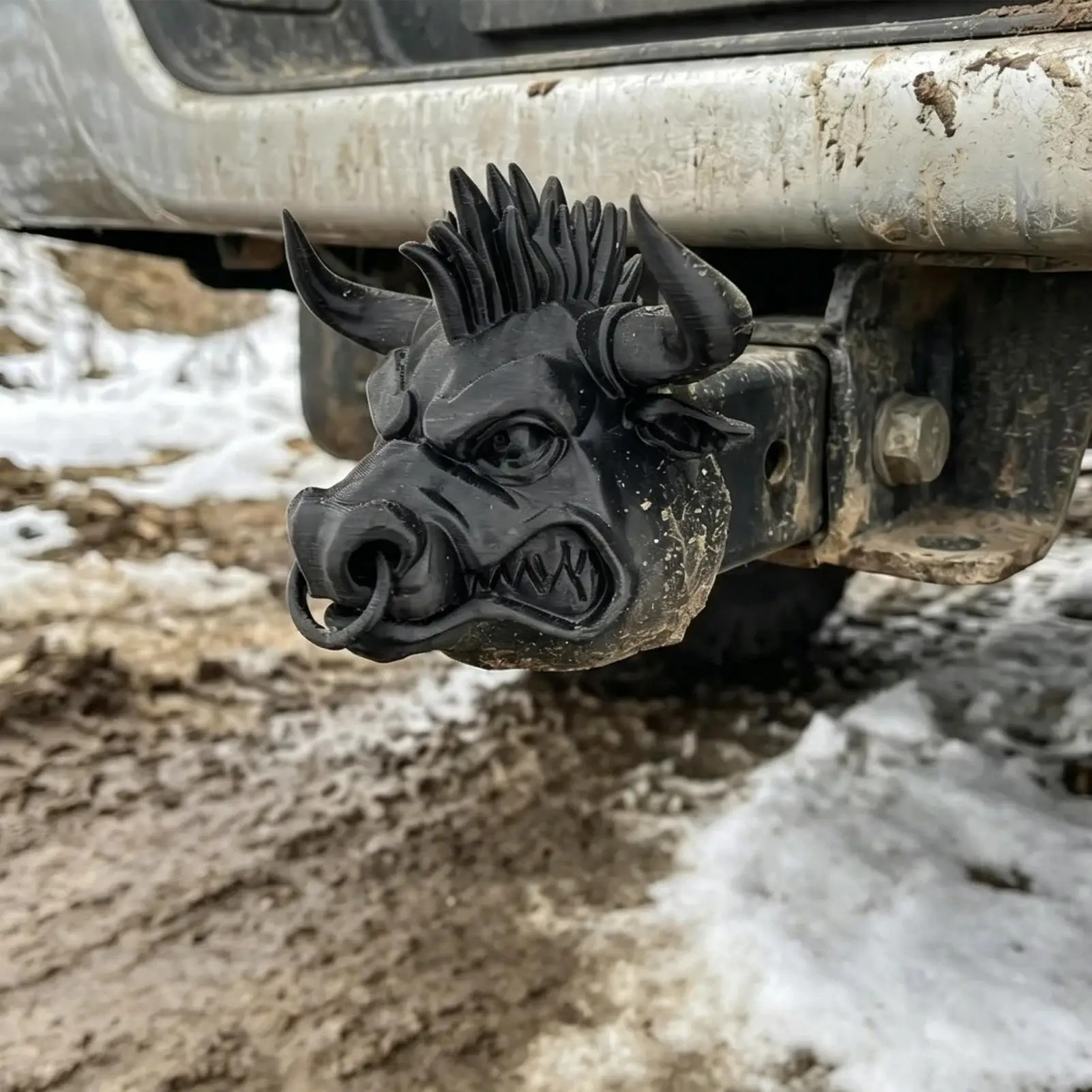Bison Shape Towing Coupling Protector Trailer Hitch Cover Waterproof Hitch Covers Trailer Hitch Ball Cover for Trailer Truck RV