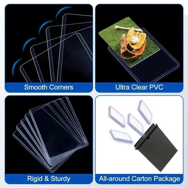 20Pcs/Set Hard Plastic Card Sleeves Loaders Album Display Baseball Card, Game Cards Binder Holder, Trading Card Protector Folder image 6