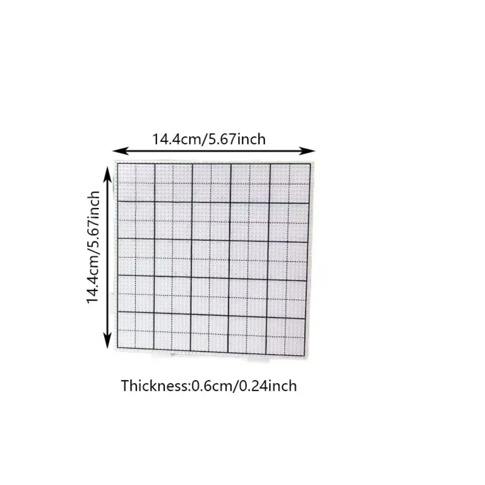2 Stück 2,6 mm Perlen-Schmelzplatten, verdickt, mit schwarzer Linie, 52 Nägel, quadratische Schmelzperlen-Platten