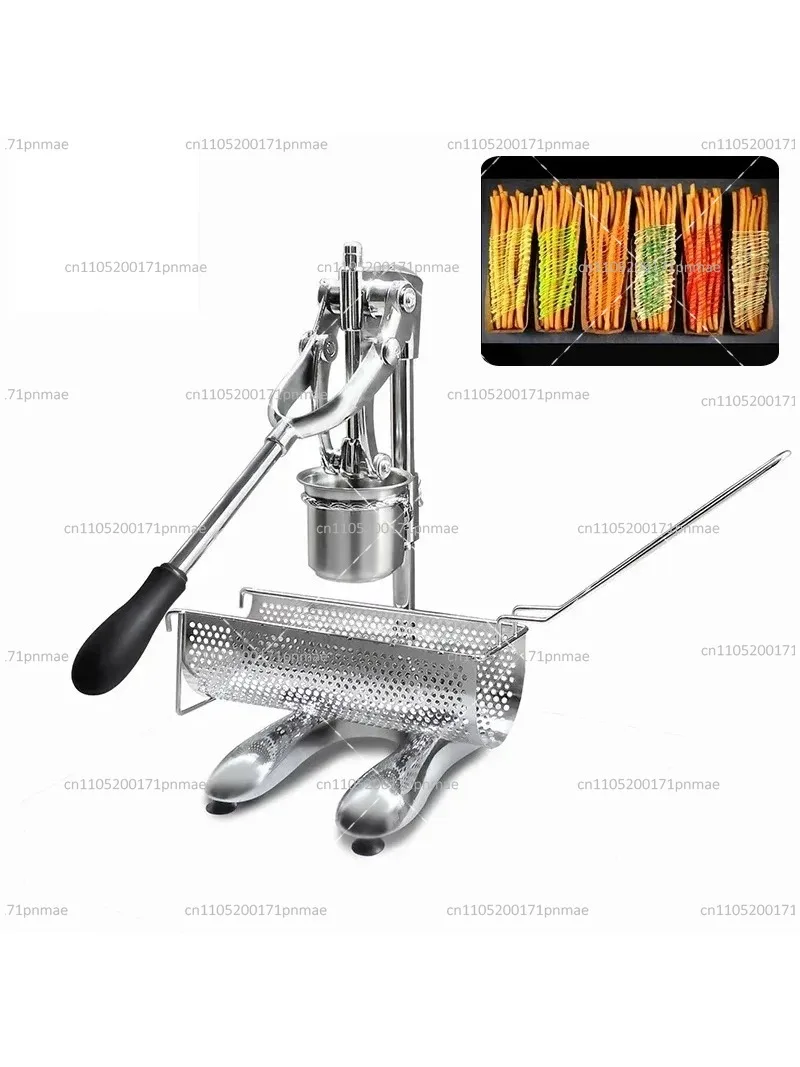Stainless Steel French Fry Press 30cm Long Fries Maker Potato Cutter Noodle Masher Tool