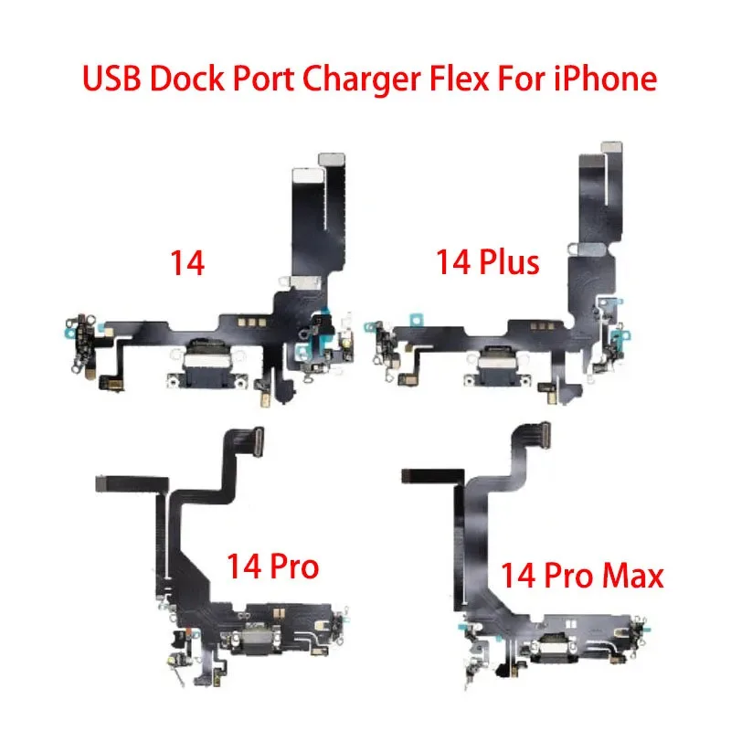 Charging Flex Cable For IPhone 14 Plus Pro Max USB Dock Connector Charger Port Replacement Parts