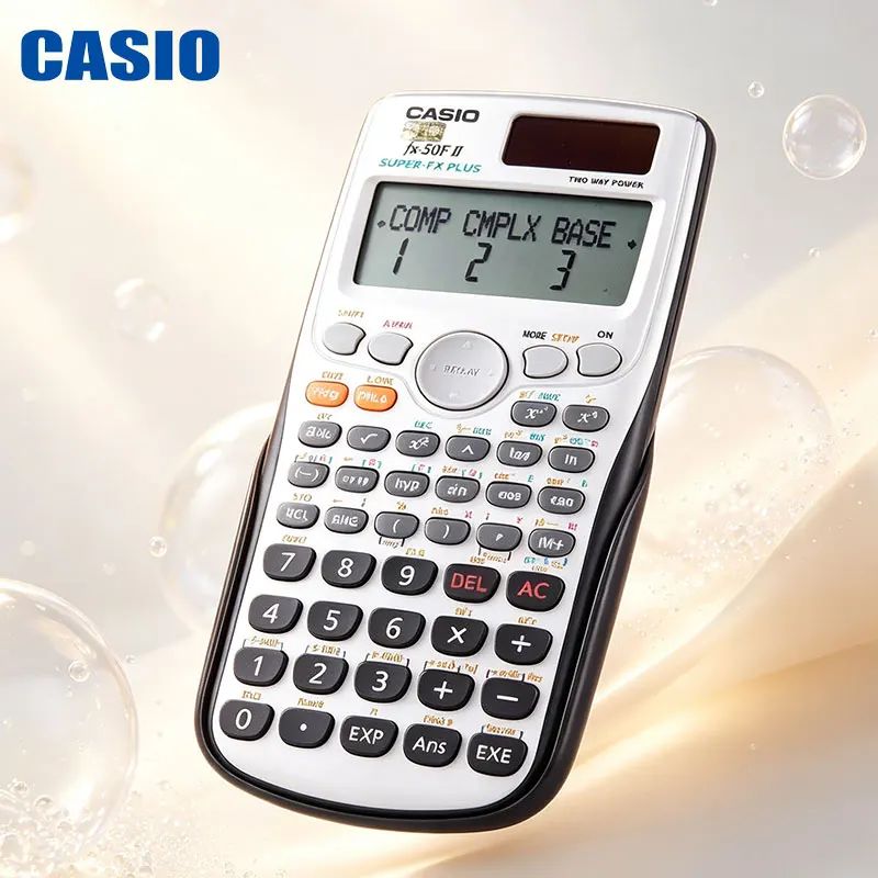 Casio FX-50F II/MH-12/DH-12/DH-14 Minimalist solid-color business calculator with anti-slip and stable body design