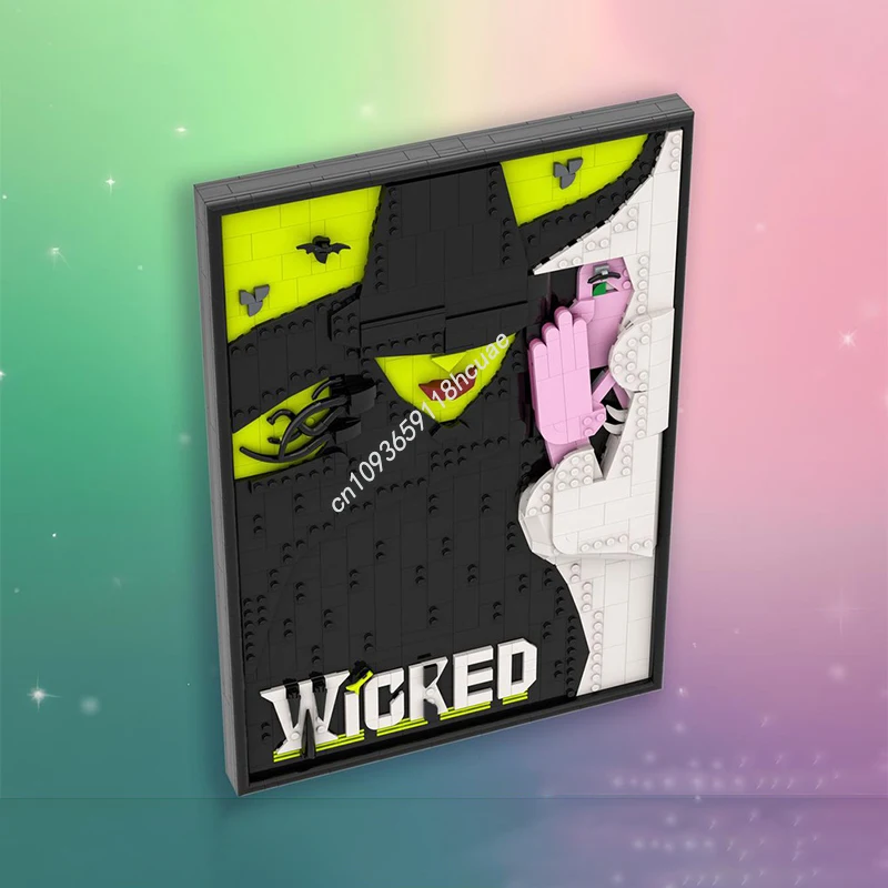 911 pçs arte malvado cartaz móveis para modelo de exibição moc blocos de construção empilhamento tijolos brinquedos criativos presente do miúdo diy educacional