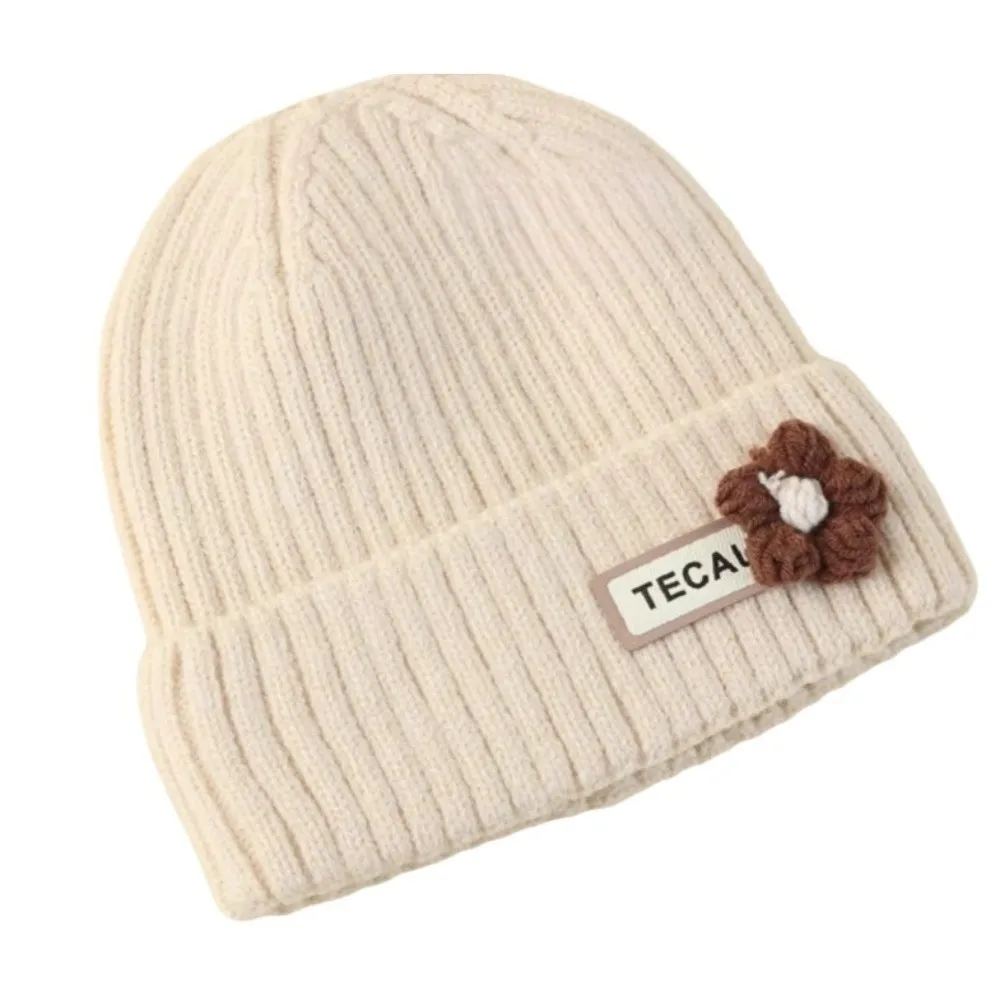 لطيف زهرة الطفل قبعة قبعة الشتاء رشاقته الدافئة متماسكة البلوز قبعة طفل أطفال بنات الصوفية الكروشيه Skullcap