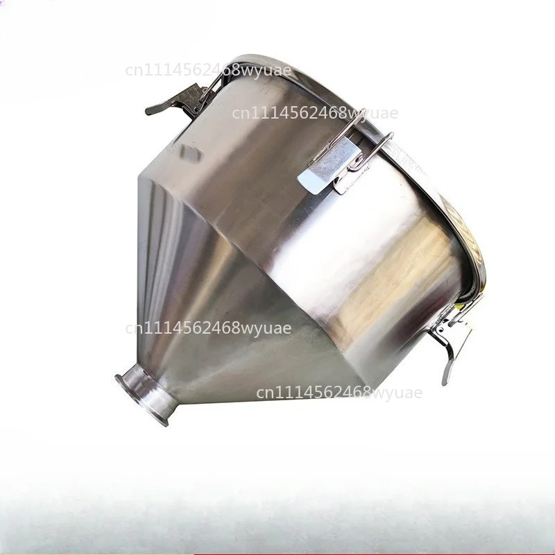 Customized 316/304 Sanitary Food Stainless Steel Kitchen Funnel Sealed Lid Hopper