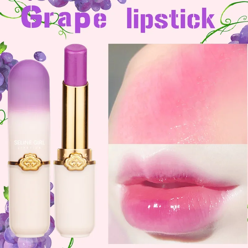 Peach Color Changing Lipstick  Korean Lip Balm Tinted Magic Lip Stain Glossly Makeup Jelly Crystal Lipstick