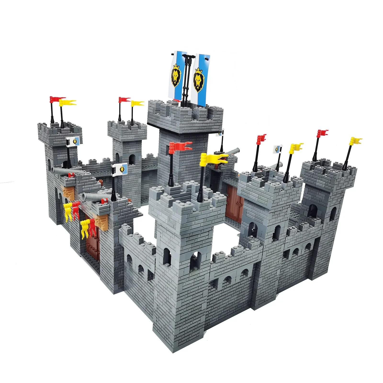 MOC City Walls Building Block DIY Fortress Fortification Stronghold Large Fortified Castle educational Bricks Toy For Boy Gift