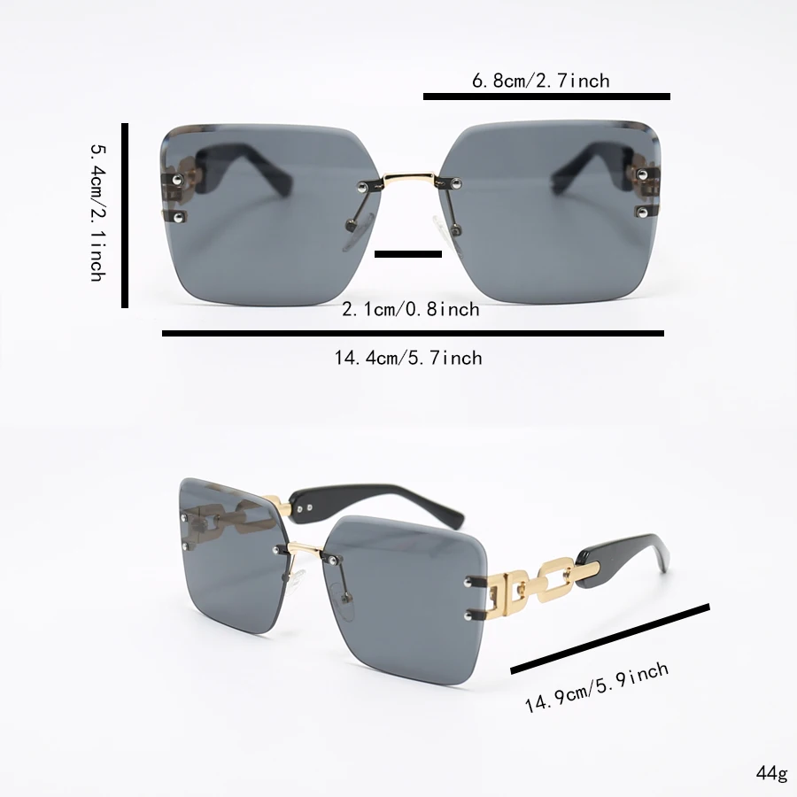 1 قطعة نظارات الموضة النسائية نمط جديد بدون إطار مربع المفصلي المعدني تصميم عصري وأنيق هدية عيد التجمع اليومي للحفلات