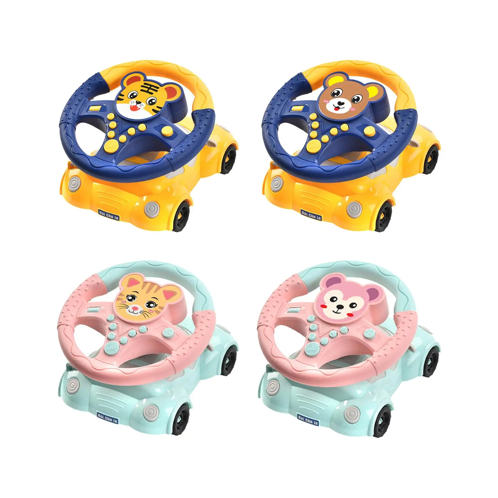 Portable Baby Steering Wheel Toy Early Learning Interactive Game for Toddlers 2 Years Plus Sensory Development Pretend Play