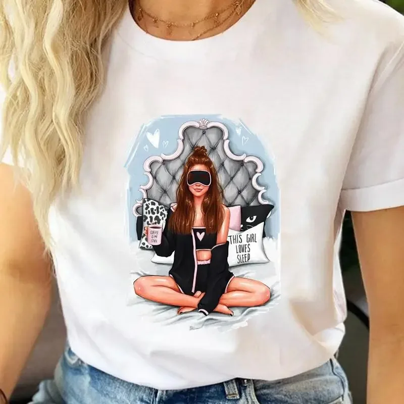 Beauty Flower Graphic Streetwear Fashion Girls T-Shirts Harajuku Clothes Short Sleeve Summer Casual Aesthetic Clothes