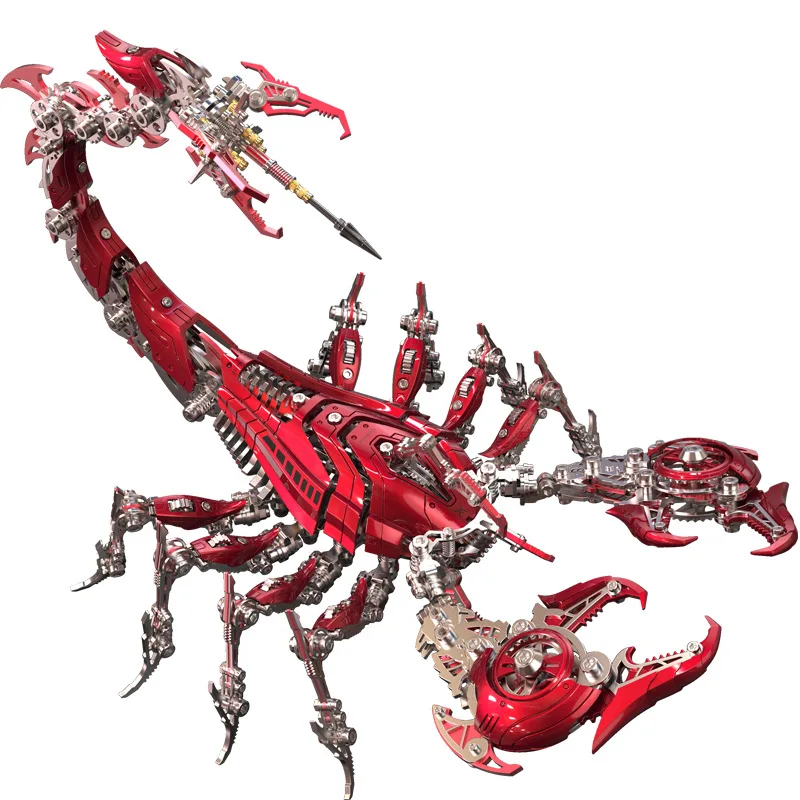 Mechanical Metal War Scorpion 3D Puzzle Handmade Toy Creative Assembly Model High Difficulty Birthday Gift Ornament