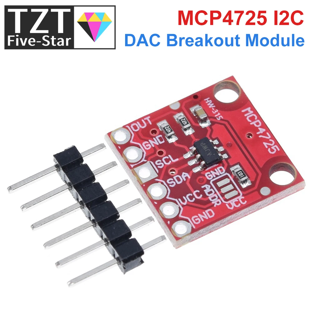 TZT MCP4725 I2C DAC Breakout module development board MCP4725