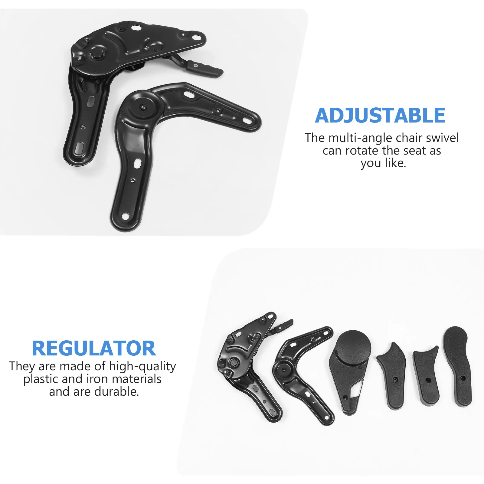 

6Pcs Game Chair Angle Accessories Heavy Duty Plastic Iron Adjusters Multi Directional Rotation for Professional Setup