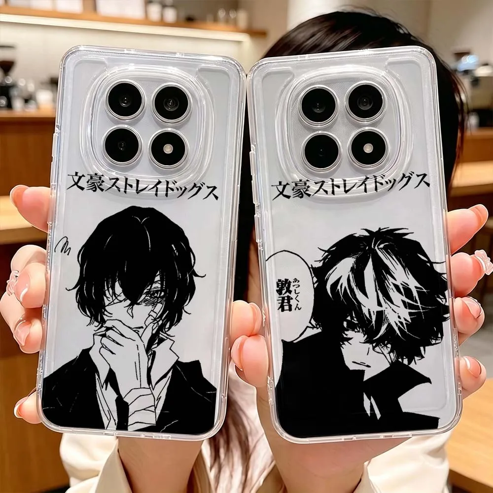 Anime Bungo Stray Dogs For Xiaomi POCO X7 X6 X5 F7 F6 F5 F4 M8 M6 C85 C71 Pro Protective Transparent Phone Case Cover