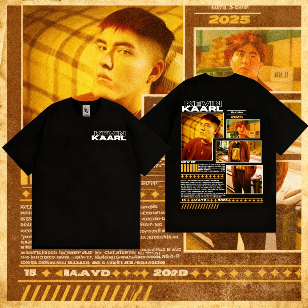 

2025 Summer Singer Kevin Kaarl Ultra Sodade Tour Graphic T-shirt Men's Fashion Casual Cotton Short Sleeve Retro Loose T-shirt